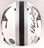 Ed "Too Tall" Jones Autographed Cowboys Lunar Speed Mini Helmet- Beckett W Holo