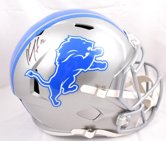 Hendon Hooker Autographed Detroit Lions F/S Speed Helmet - Beckett W Hologram