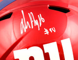 Jalin Hyatt Autographed New York Giants F/S Flash Speed Helmet- Beckett W Holo