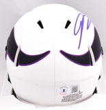 Jordan Addison Signed Minnesota Vikings Lunar Speed Mini Helmet- Beckett W Holo