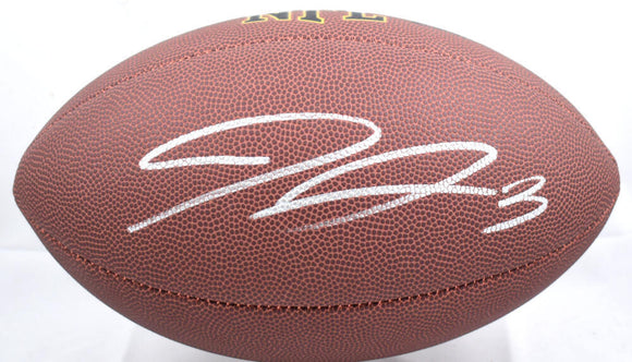 Jordan Addison Autographed Minnesota Vikings Super Grip Football-Beckett W Holo