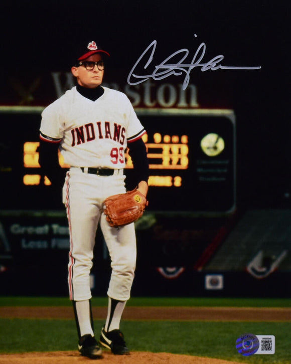 Charlie Sheen Autographed Major League 8x10 On Mound Photo - Beckett W Hologram