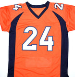 Champ Bailey Autographed Orange Pro Style STAT Jersey-Beckett W Hologram *Black