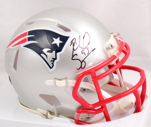 Richard Seymour Autographed Patriots Speed Mini Helmet- Beckett W Hologram