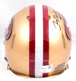 Jerry Rice Autographed San Francisco 49ers Speed Mini Helmet- Fanatics *Black