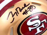 Jerry Rice Autographed San Francisco 49ers Speed Mini Helmet- Fanatics *Black