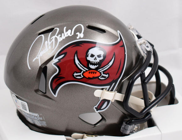 Ronde Barber Autographed Buccaneers 97-13 Speed Mini Helmet- Beckett W Hologram