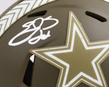 Emmitt Smith Signed Cowboys Salute to Service Speed Mini Helmet-Beckett W Holo