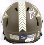 Emmitt Smith Signed Cowboys Salute to Service Speed Mini Helmet-Beckett W Holo