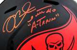 Mike Alstott Signed Buccaneers F/S Eclipse Speed Helmet w/A-Train-Beckett W Holo