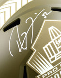 Ray Lewis Signed HOF F/S Salute to Service Speed Helmet w/HOF-Beckett W Hologram