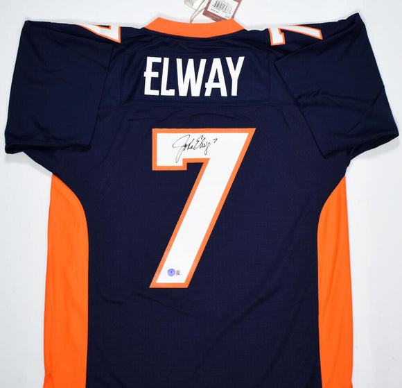 John Elway Signed Broncos Mitchell & Ness Blue 1998 Legacy Jersey- Beckett W