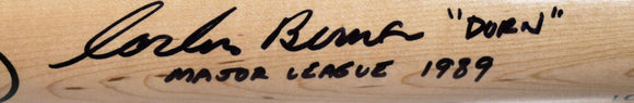 Corbin Bernsen Charlie Sheen Signed Blonde Louisville Slugger Bat- BeckettW Holo