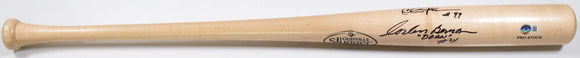 Corbin Bernsen Charlie Sheen Signed Blonde Louisville Slugger Bat- BeckettW Holo