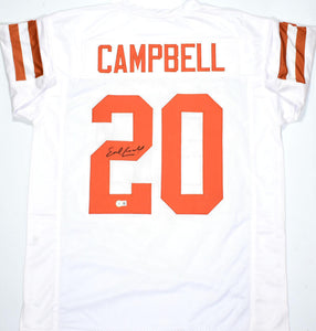 Earl Campbell Autographed White College Style Jersey - Beckett W Hologram *Black