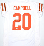 Earl Campbell Autographed White College Style Jersey - Beckett W Hologram *Black