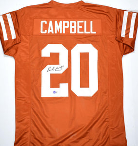 Earl Campbell Autographed Orange College Style Jersey  - Beckett W Hologram