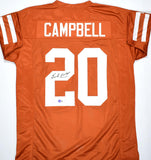 Earl Campbell Autographed Orange College Style Jersey  - Beckett W Hologram