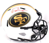 George Kittle Autographed 49ers F/S Lunar Speed Helmet- Beckett W Hologram *Red