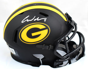 Christian Watson Autographed Packers Eclipse Speed Mini Helmet-Beckett W Holo