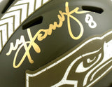 Matt Hasselbeck Signed Seahawks Salute to Service Speed Mini Helmet- Beckett W