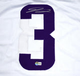 Jordan Addison Autographed White Pro Style Jersey - Beckett W Hologram *Silver