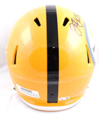 Jack Lambert Autographed Steelers F/S Gold Speed Helmet w/ HOF-Becket W Hologram