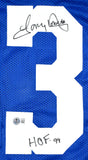 Tony Dorsett Autographed Blue Pro Style Jersey w/HOF- Beckett W Hologram *Black
