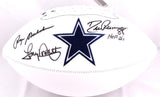 Dorsett/Staubach/Pearson Signed Dallas Cowboys Logo Football-Beckett W Holo