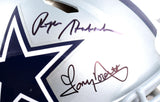 Pearson Staubach Dorsett Signed Cowboys F/S Speed Authentic Helmet-BeckettW Holo