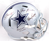 Pearson/Staubach/Dorsett Signed Cowboys F/S Speed Helmet-Beckett W Hologram