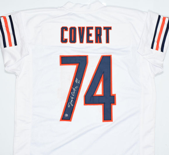 Jimbo Covert Autographed White Pro Style Jersey w/ HOF - Prova *Silver