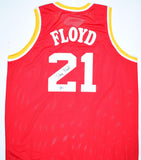 Sleepy Floyd Autographed Red Pro Style Jersey- Beckett W Hologram *Black