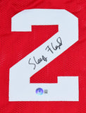 Sleepy Floyd Autographed Red Pro Style Jersey- Beckett W Hologram *Black