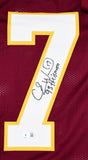 Charlie Ward Autographed Maroon College Style Jersey w/Heisman - Beckett W Holo