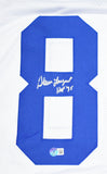 Steve Largent Autographed White Pro Style Jersey w/ HOF - Beckett W Hologram