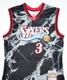 Allen Iverson Signed 76ers Marble Mitchell & Ness HWC Swingman Jersey- Beckett W