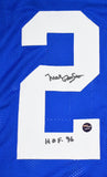 Mel Renfro Autographed Blue Pro Style Jersey w/HOF - Prova *Black *2