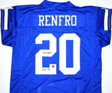 Mel Renfro Autographed Blue Pro Style Jersey w/HOF - Prova *Black *2