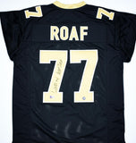 Willie Roaf Autographed Black Pro Style Jersey w/ HOF- Beckett W Hologram *Black