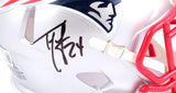 Ty Law Autographed New England Patriots Speed Mini Helmet-Beckett W Holo *Black