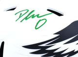 D'Andre Swift Autographed Eagles Lunar Speed Mini Helmet-Beckett W Holo *Green