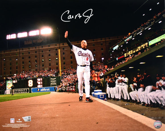 Cal Ripken Jr Autographed Baltimore Orioles 16x20 Waving Photo- Fanatics *White