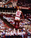 Sleepy Floyd Autographed Houston Rockets 8x10 Dunk Photo- Prova *White