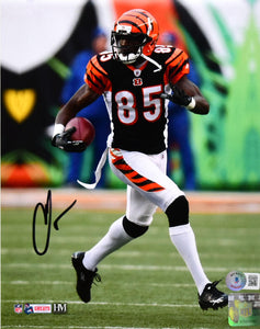 Chad Johnson Autographed Cincinnati Bengals 8x10 Running Photo- Beckett W Holo