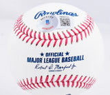 Barry Larkin Autographed Rawlings OML Baseball w/HOF  - Beckett W Hologram *Blue