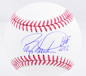 Barry Larkin Autographed Rawlings OML Baseball w/HOF  - Beckett W Hologram *Blue