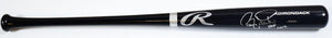 Barry Larkin Autographed Black Rawlings Pro Baseball Bat w/ HOF - Beckett W Holo