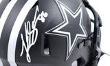 Luke Schoonmaker Signed Cowboys Eclipse Speed Mini Helmet- Beckett W Holo *White