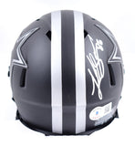 Luke Schoonmaker Signed Cowboys Eclipse Speed Mini Helmet- Beckett W Holo *White